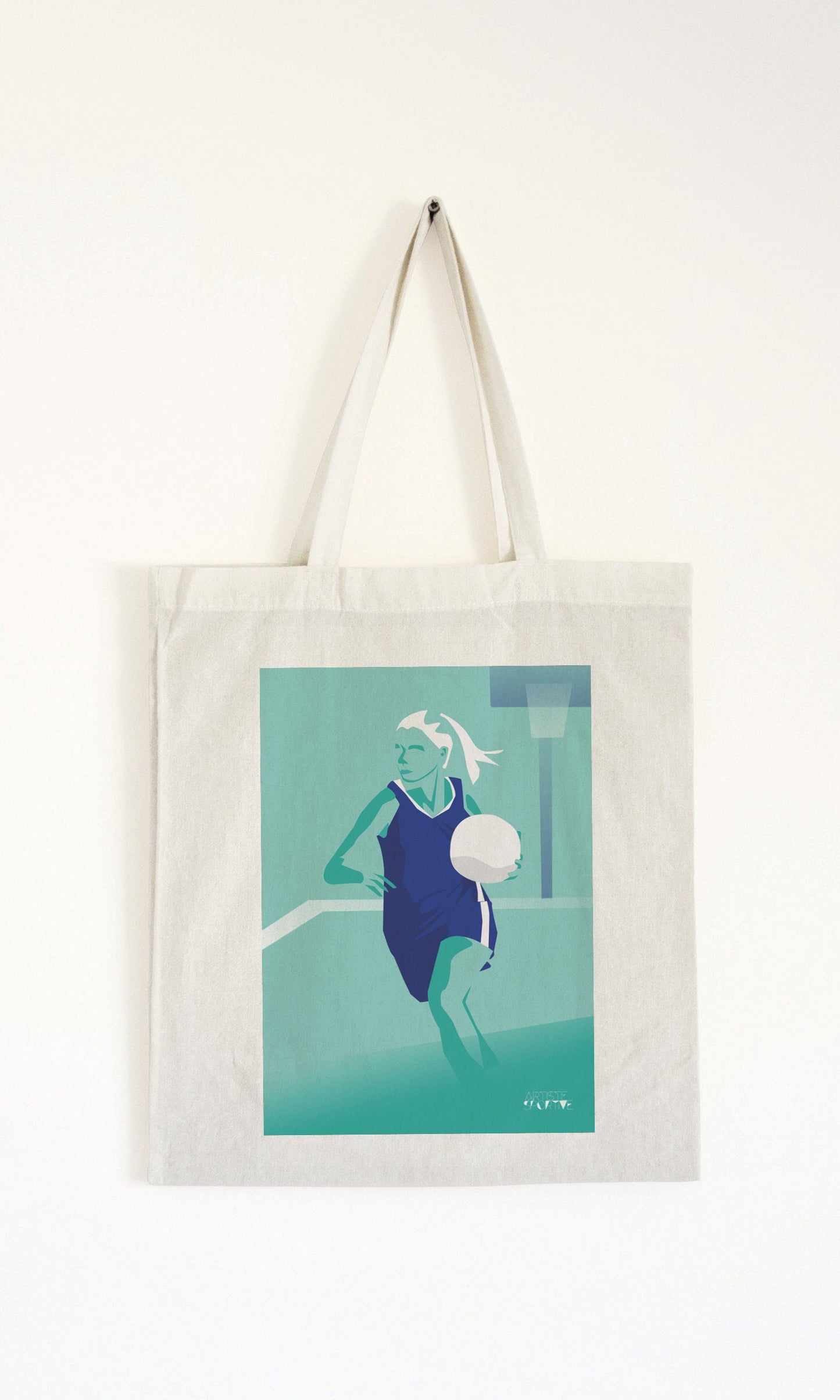 Einkaufstasche oder Damen-Basketballtasche „Axelle spielt Basketball“