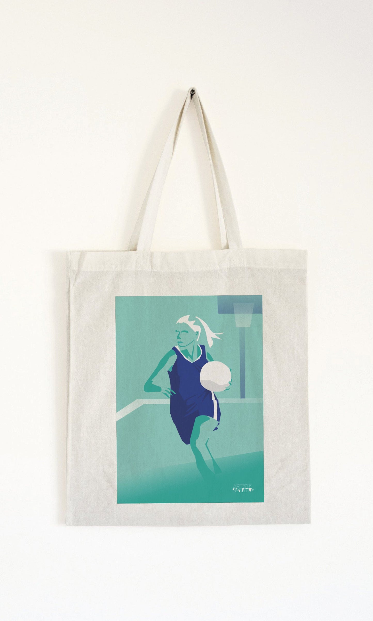 Tote bag or women's basketball bag "Axelle plays basketball"
