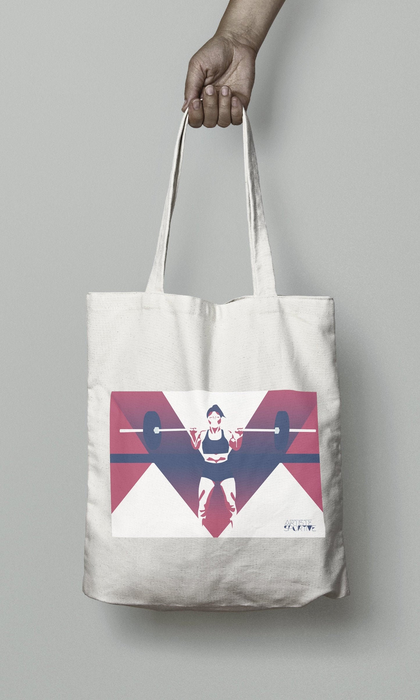 Tote bag ou sac "haltérophilie femme"