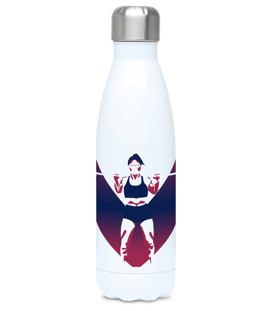 Gourde isotherme CrossFit "Haltérophilie Femme" - Personnalisable