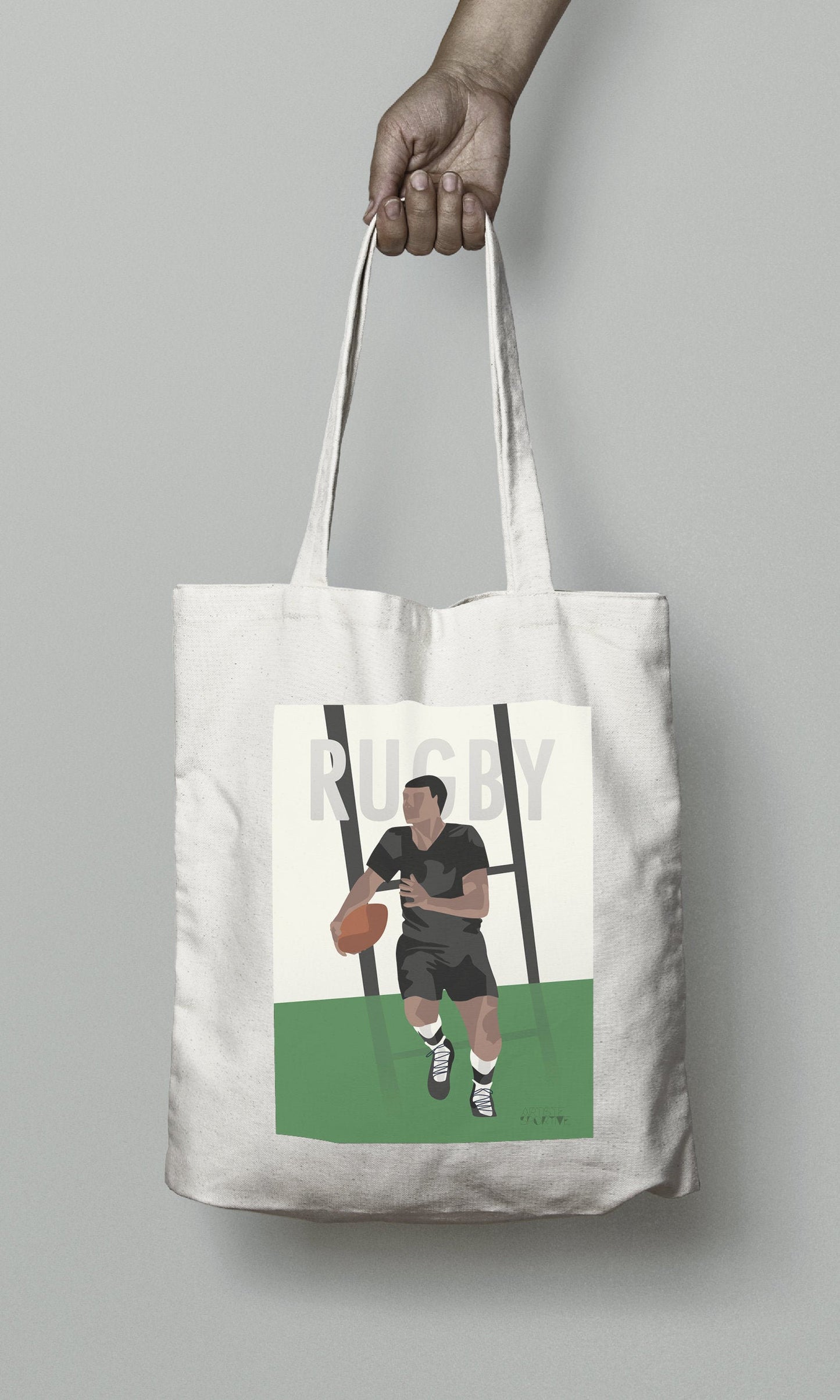 Tote bag ou sac "rugby vintage homme"