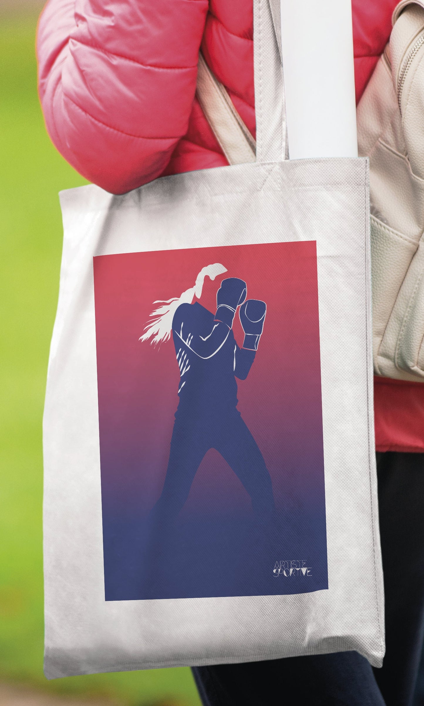 Tote bag ou sac boxing "Sur le ring de la boxeuse"