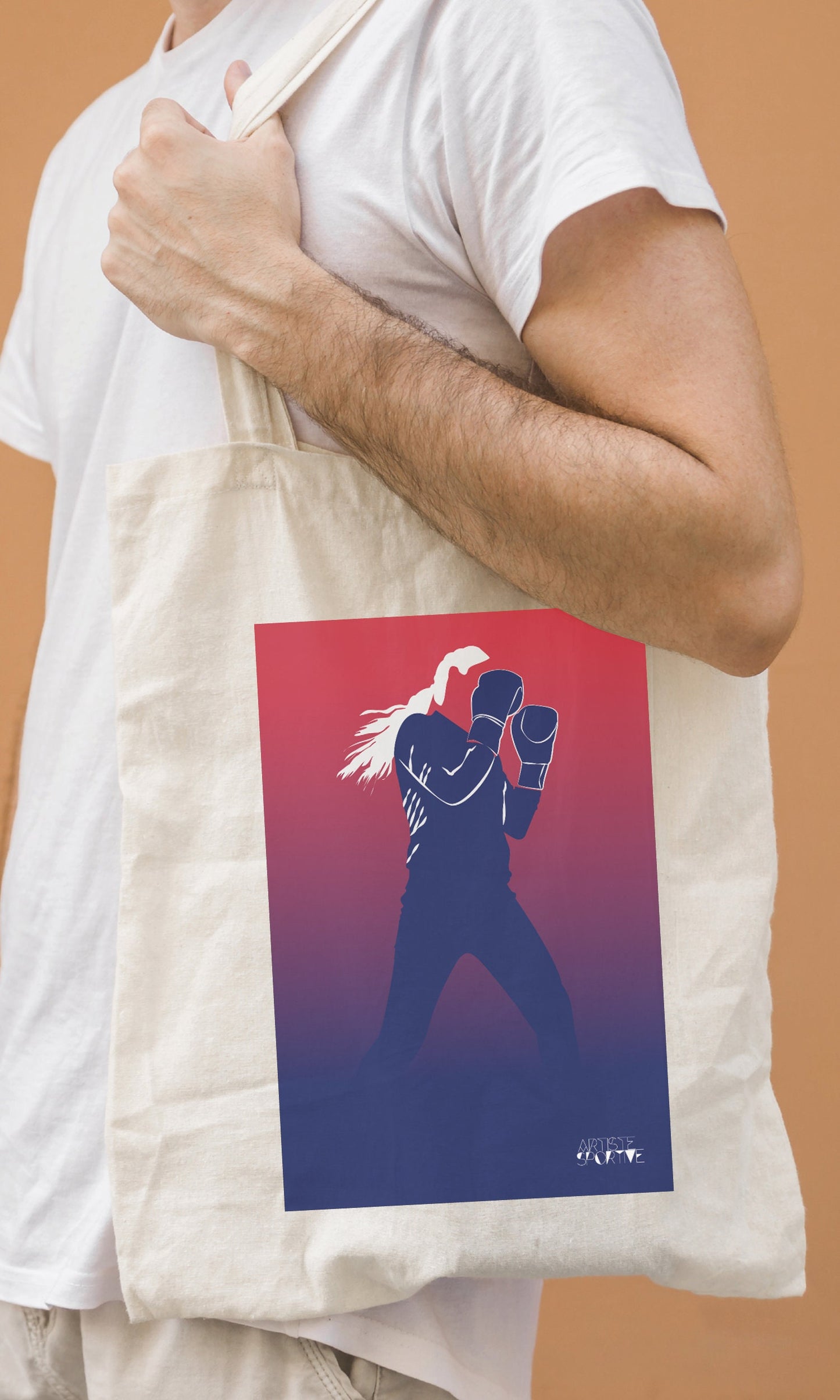 Tote bag ou sac boxing "Sur le ring de la boxeuse"