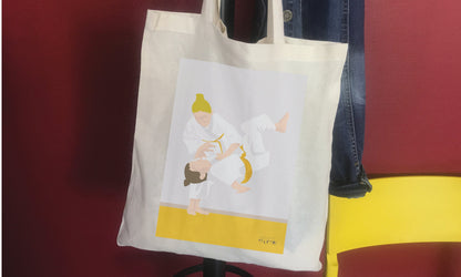 Tote bag ou sac judo "Jeanne la judoka"