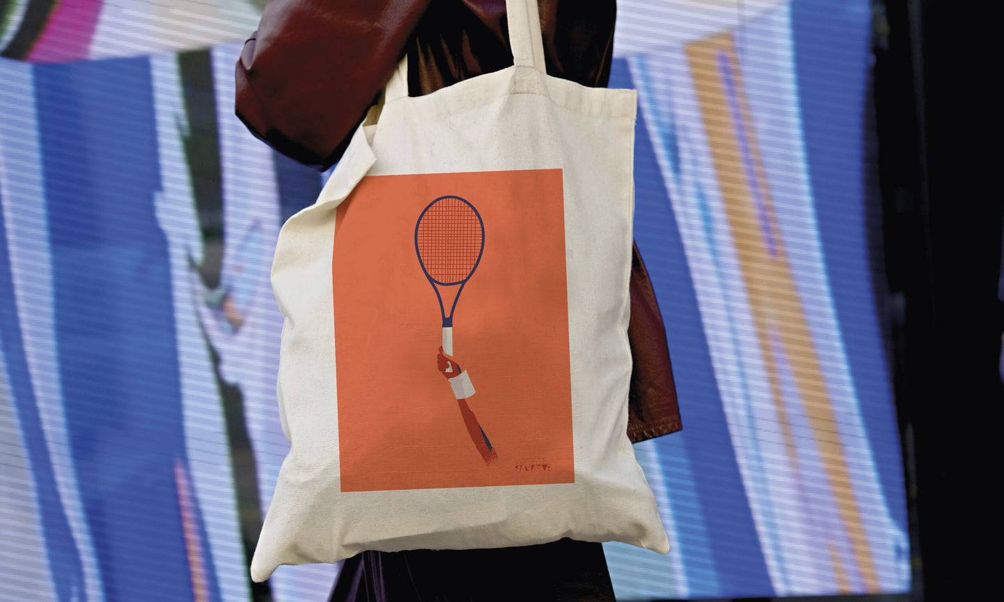 Tote bag ou sac " Raquette de Tennis "