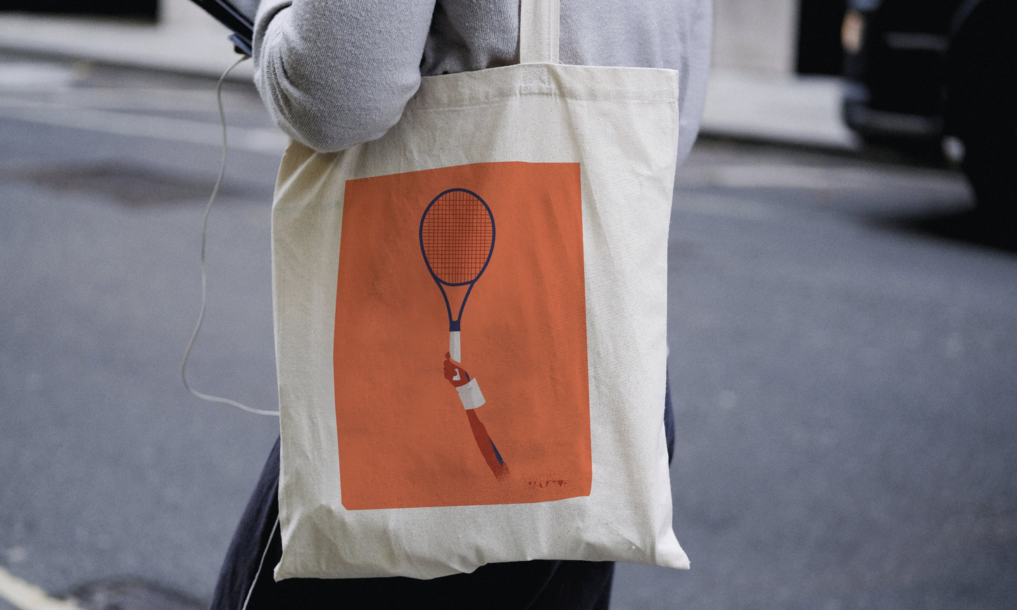 Tote bag ou sac " Raquette de Tennis "