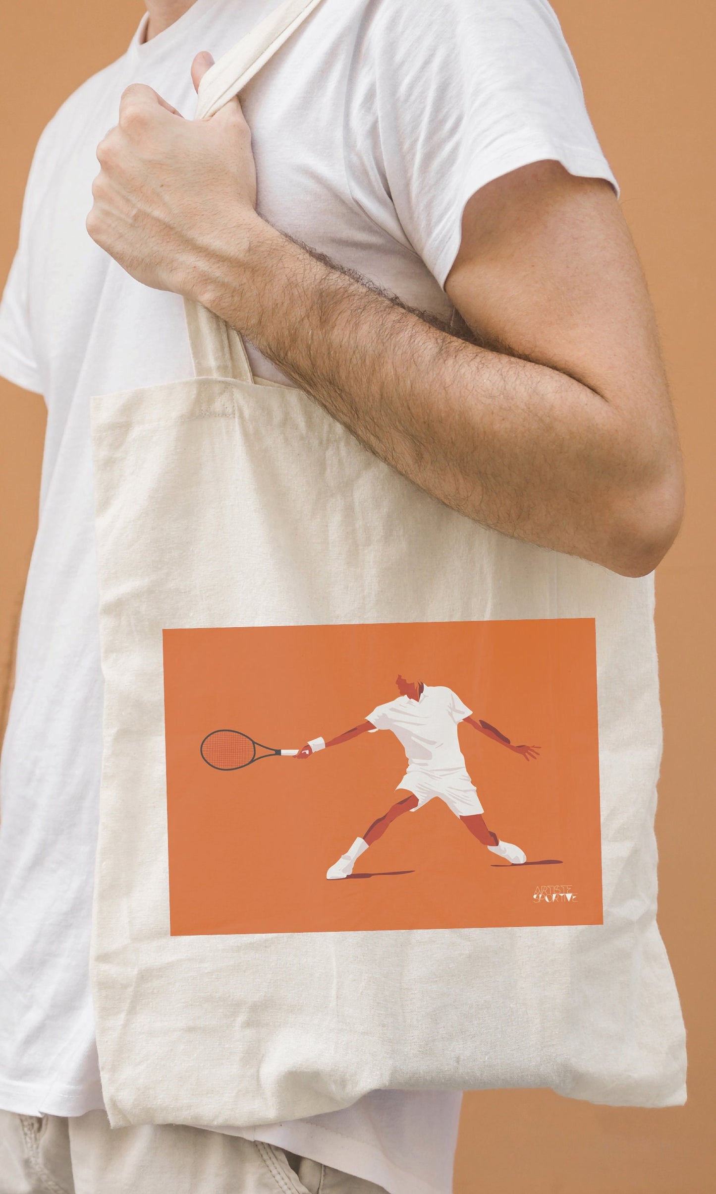 Tote bag ou sac "Joueur de Tennis"