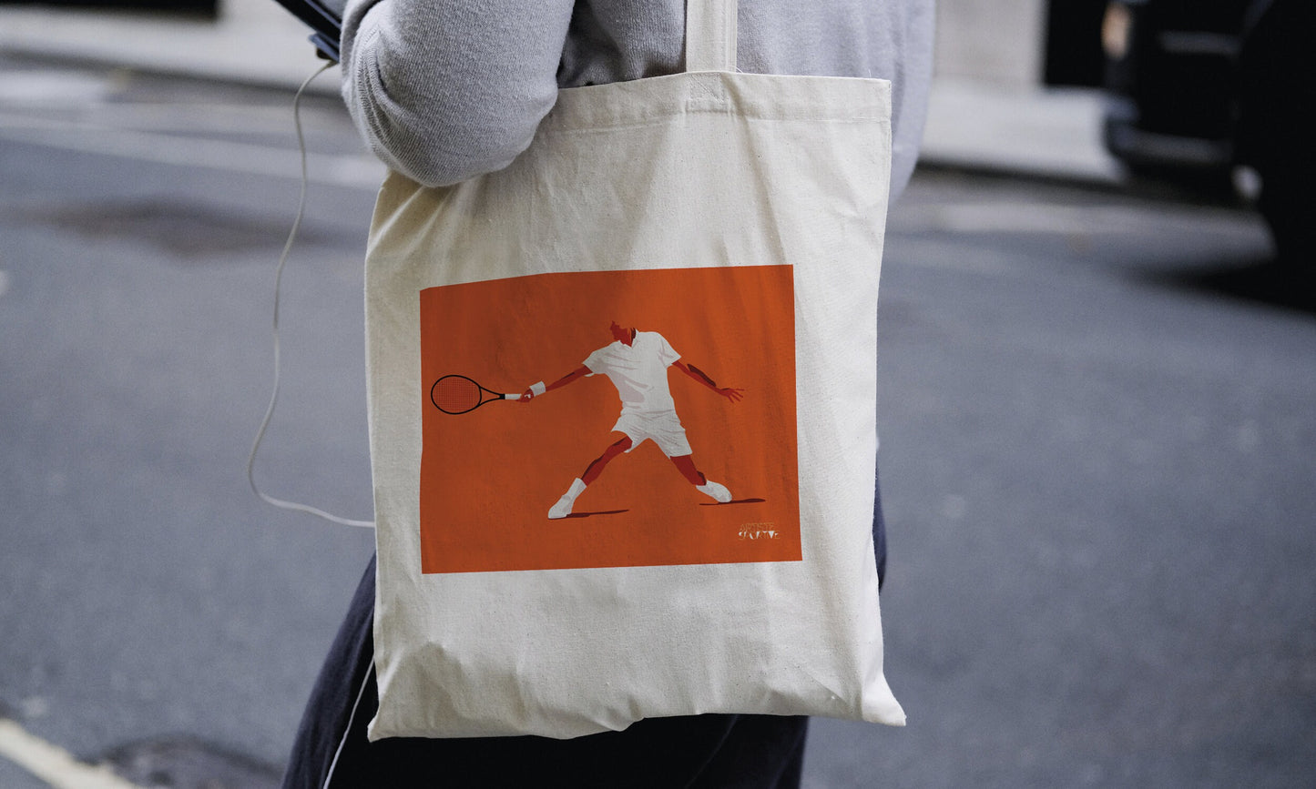 Tote bag ou sac "Joueur de Tennis"