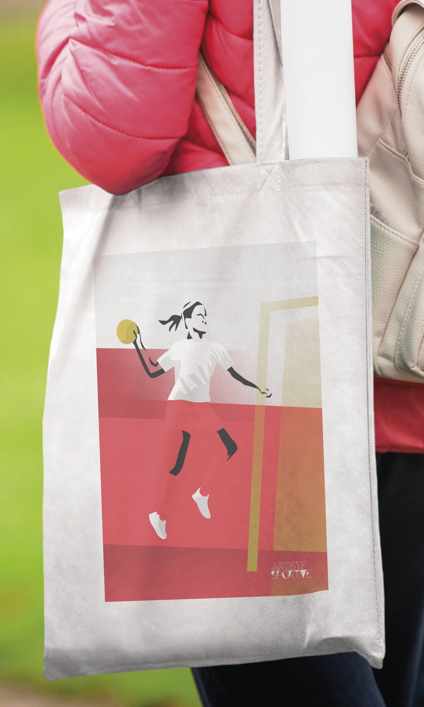 Tote bag ou sac handball "La handballeuse"