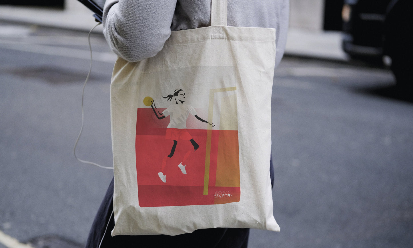 Tote bag ou sac handball "La handballeuse"