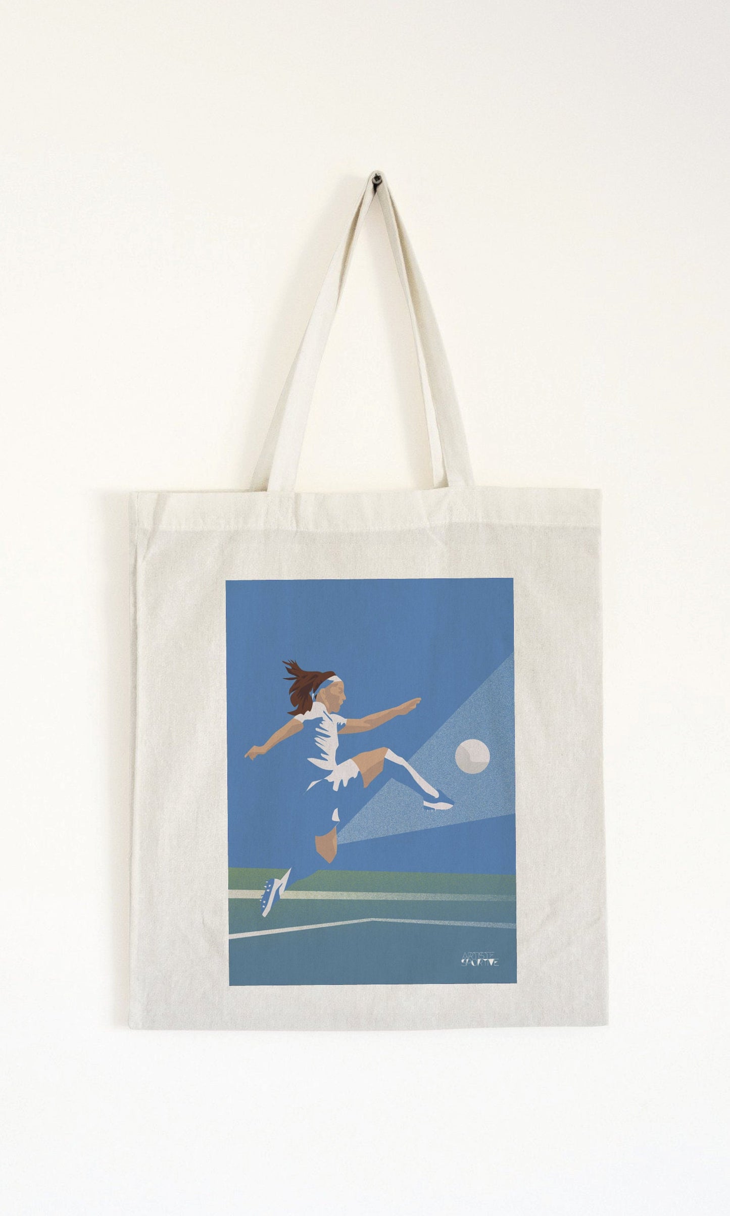 Tote bag or football bag "Woman footballer"