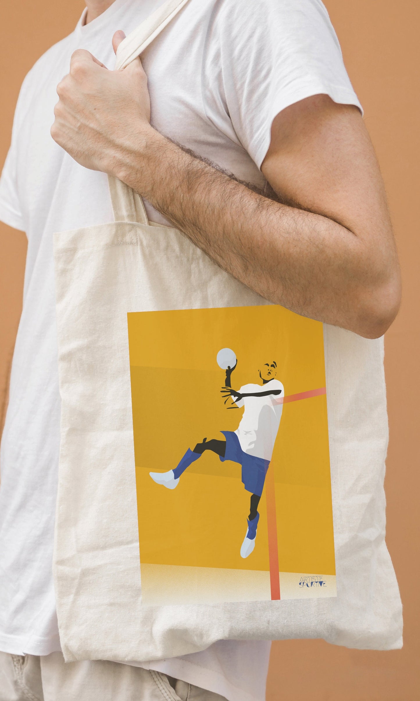 Tote bag ou sac handball "Martin le handballeur"