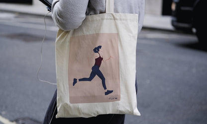 Tote bag or running bag “A woman who runs”