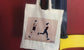 Einkaufstasche oder Lauftasche „Ein Mann und eine Frau laufen“ Leichtathletik