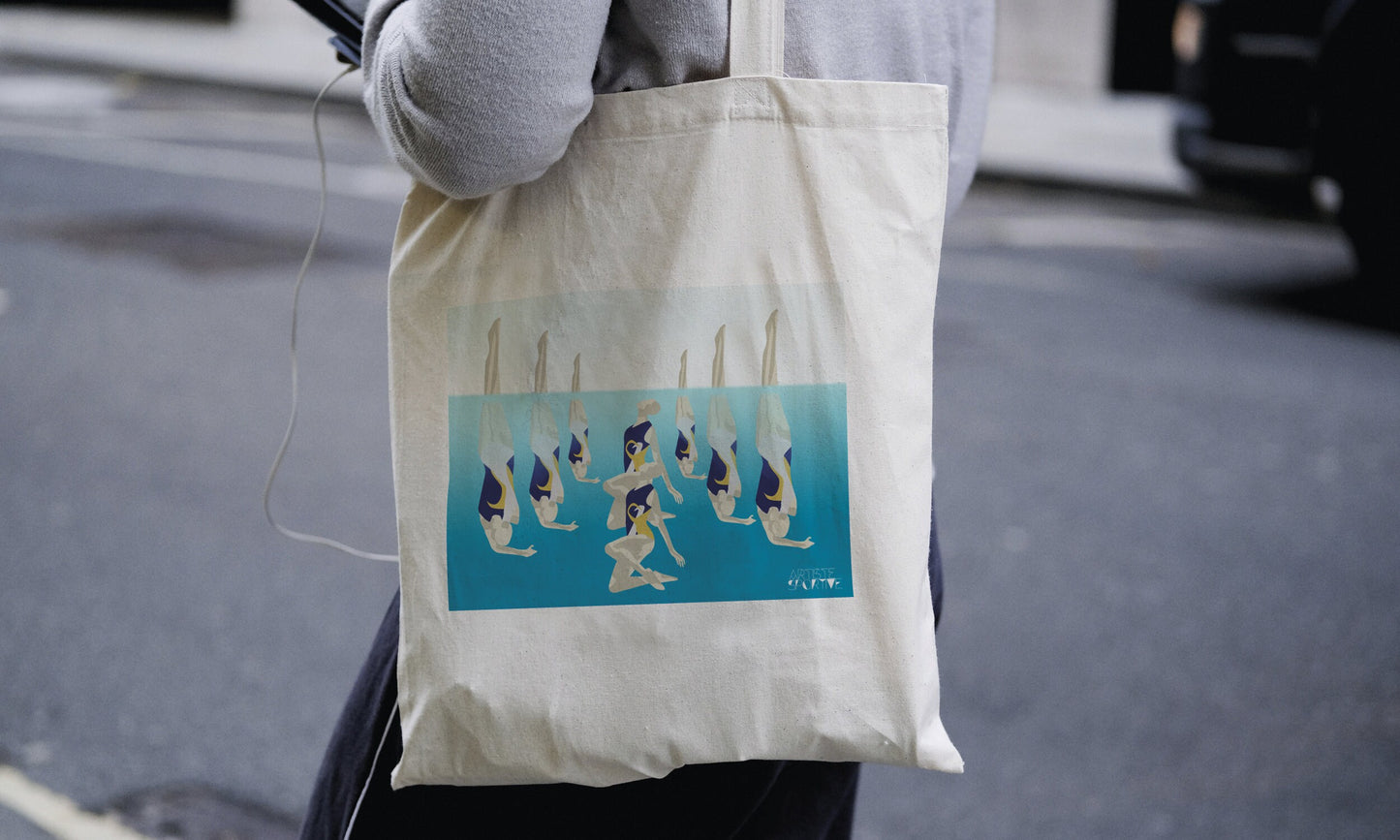 Tote bag ou sac natation synchronisée "La danse de l'eau"