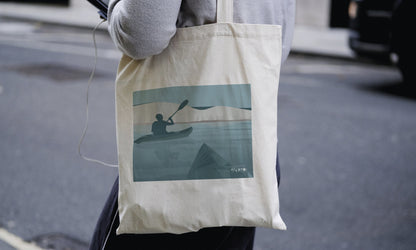 Tote bag ou sac Canoë Kayak  "Promenade à Beachy Head "