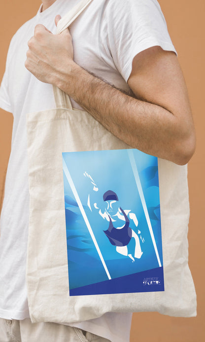 Tote bag ou sac natation "la nageuse"