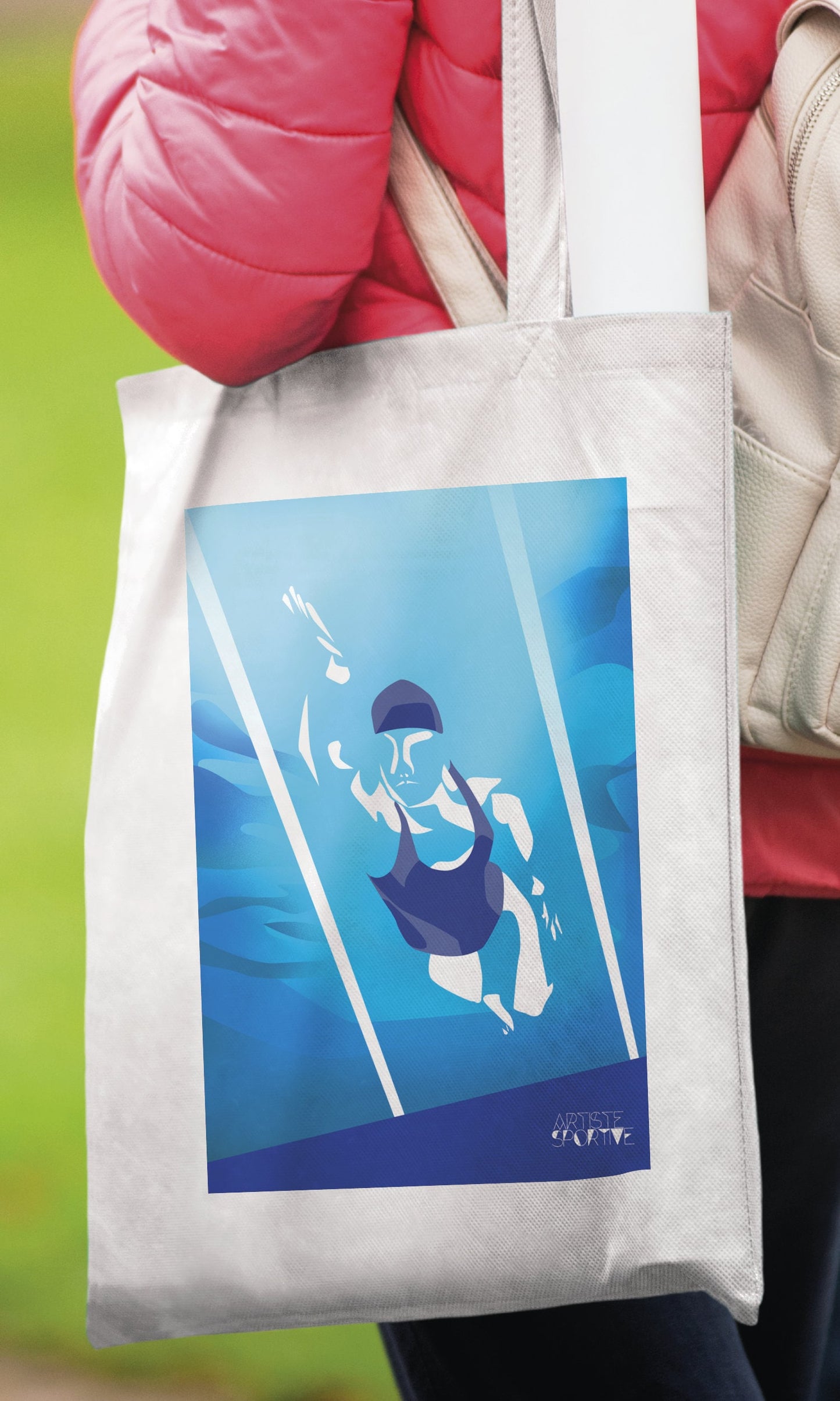 Tote bag ou sac natation "la nageuse"