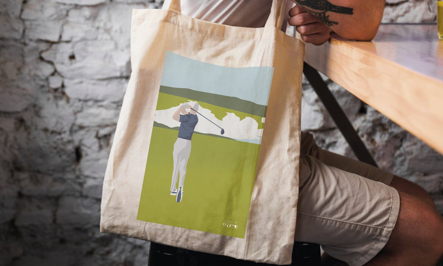 Tote bag or bag "Golf at Beachy Head"