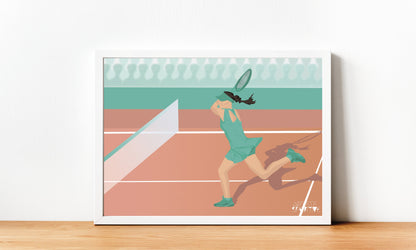 Poster „Tennisspieler“.