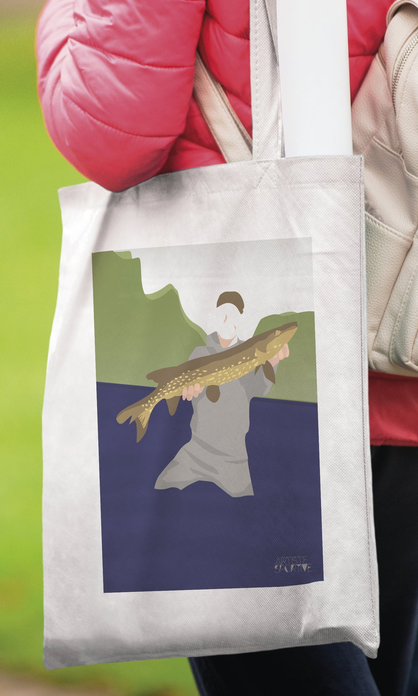 Tote bag ou sac pêche "Antoine le pêcheur"