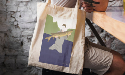 Tote bag ou sac pêche "Antoine le pêcheur"