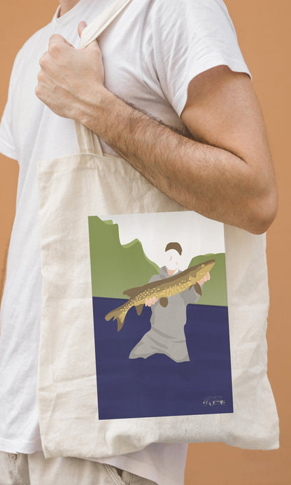 Tote bag ou sac pêche "Antoine le pêcheur"