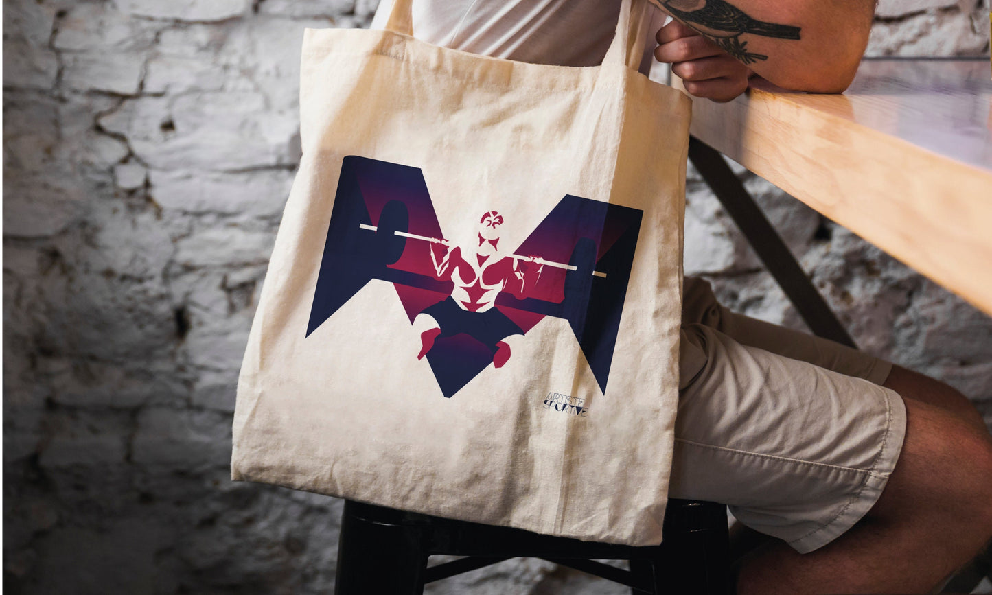 Tote bag or “men’s weightlifting” bag