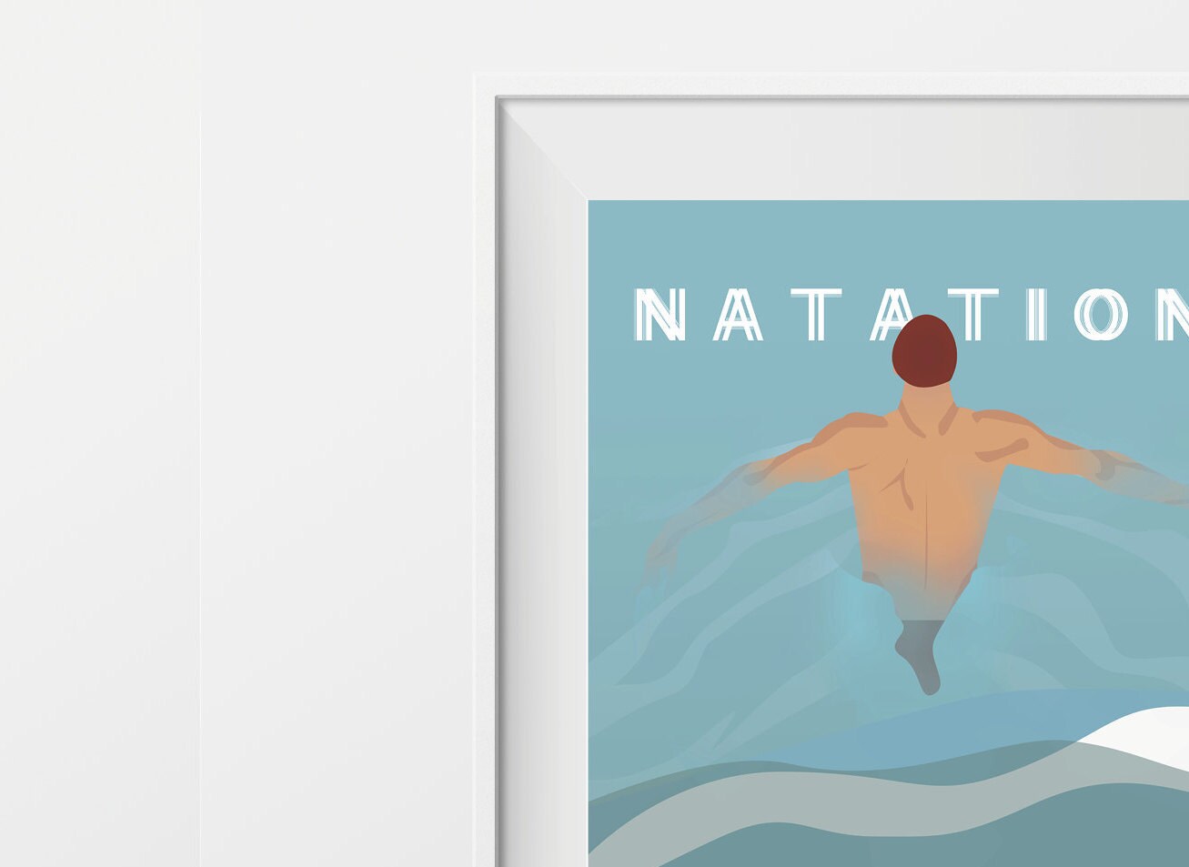 Affiche Natation Vintage "La nage"