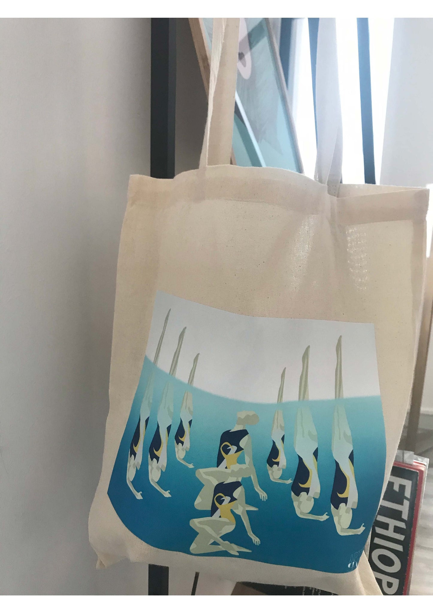 Tote bag or synchronized swimming bag "Water dance"