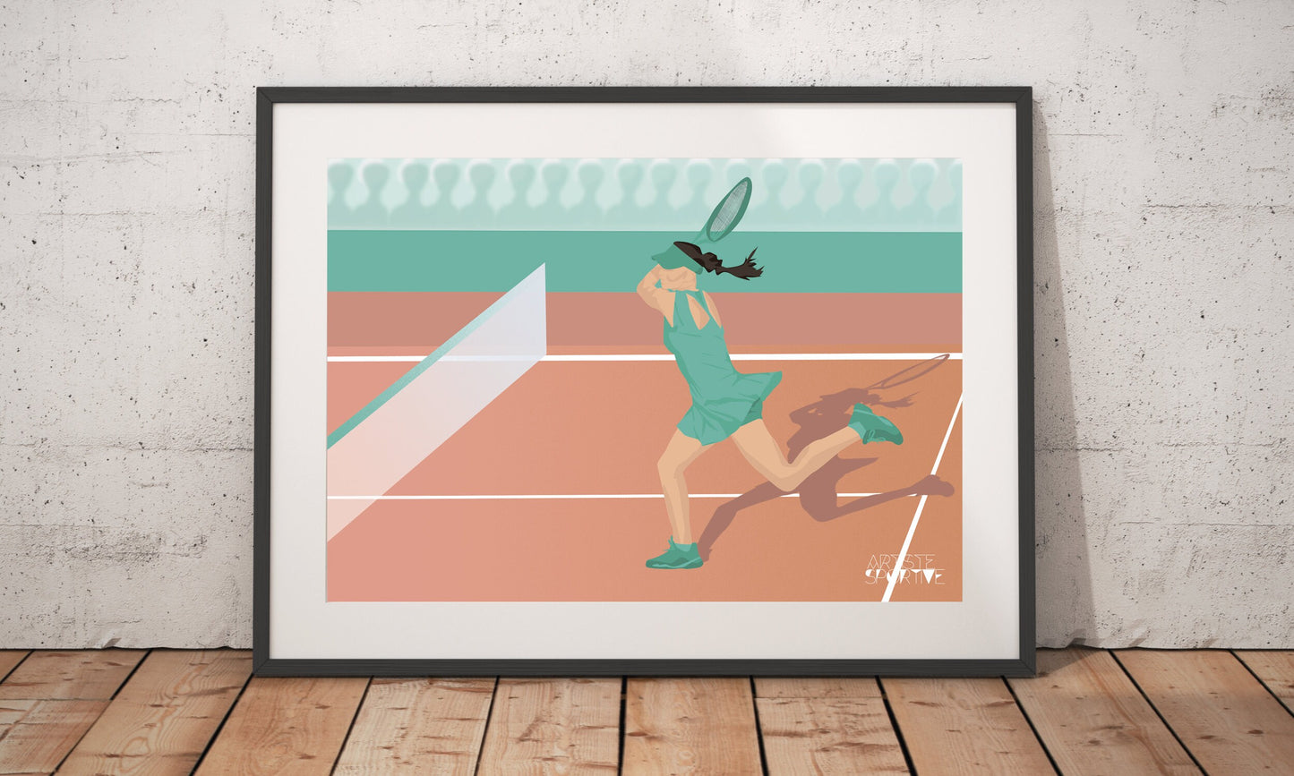 Poster „Tennisspieler“.