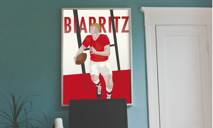 Plakat „Biarritz Rugby“.