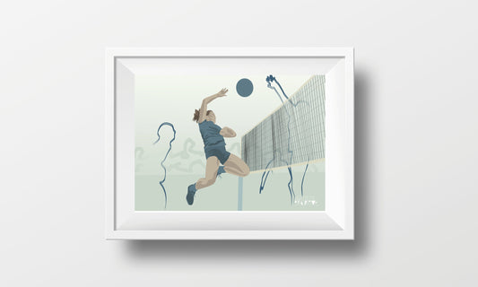 Volleyball poster "The volleyball player"