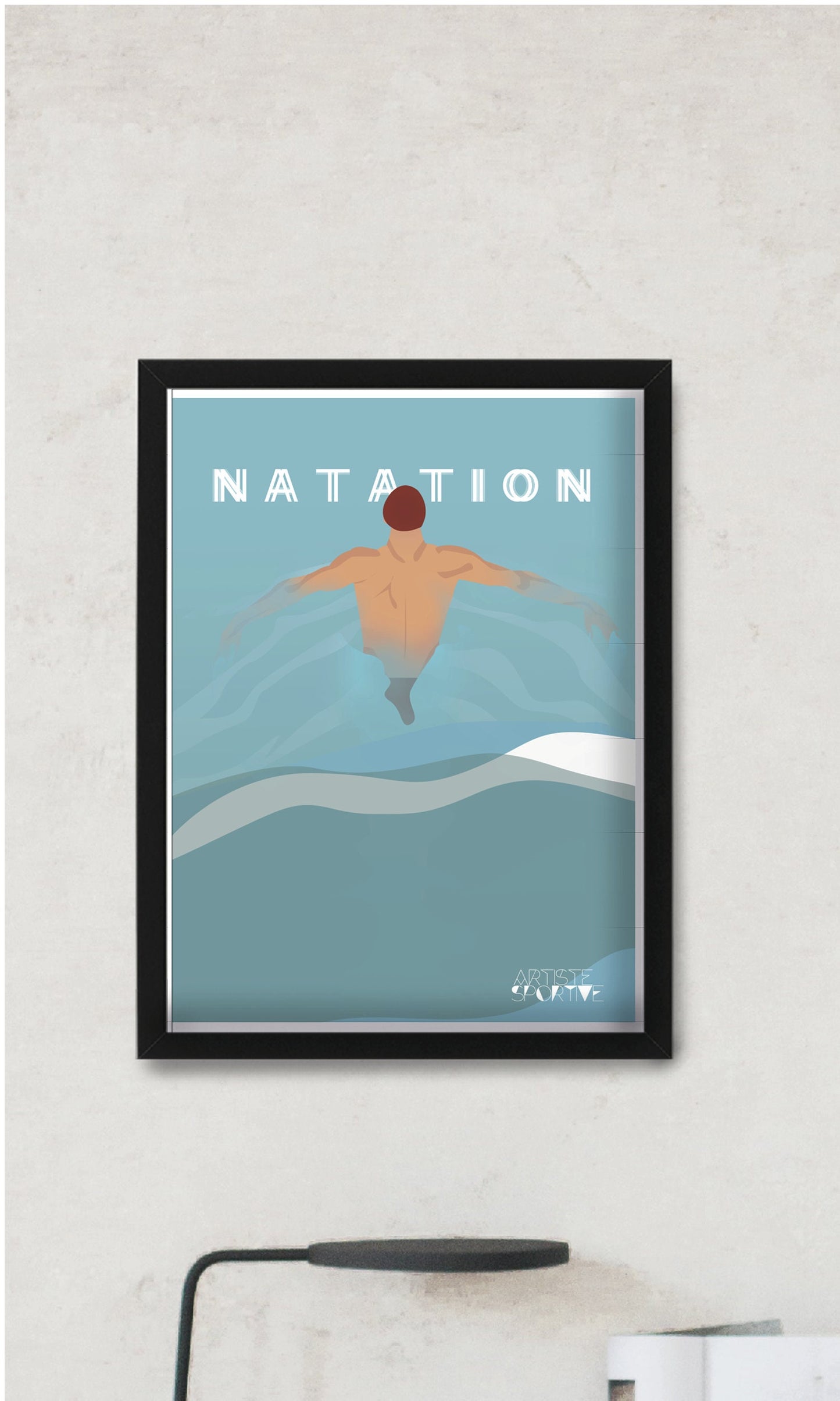 Vintage Swimming Poster "Swimming"