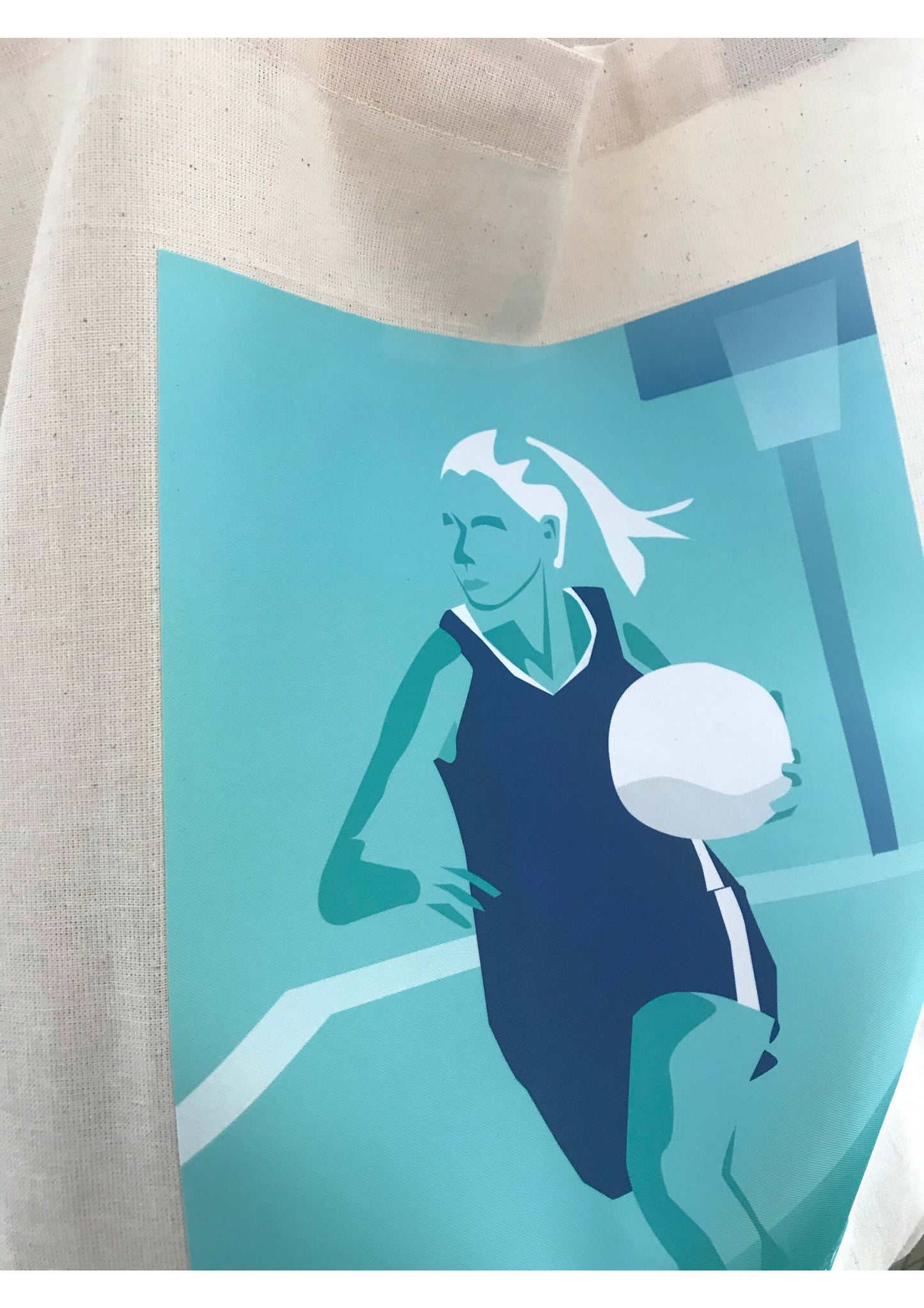 Tote bag or women's basketball bag "Axelle plays basketball"