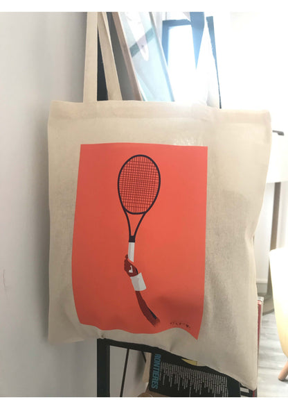 Tote bag ou sac " Raquette de Tennis "