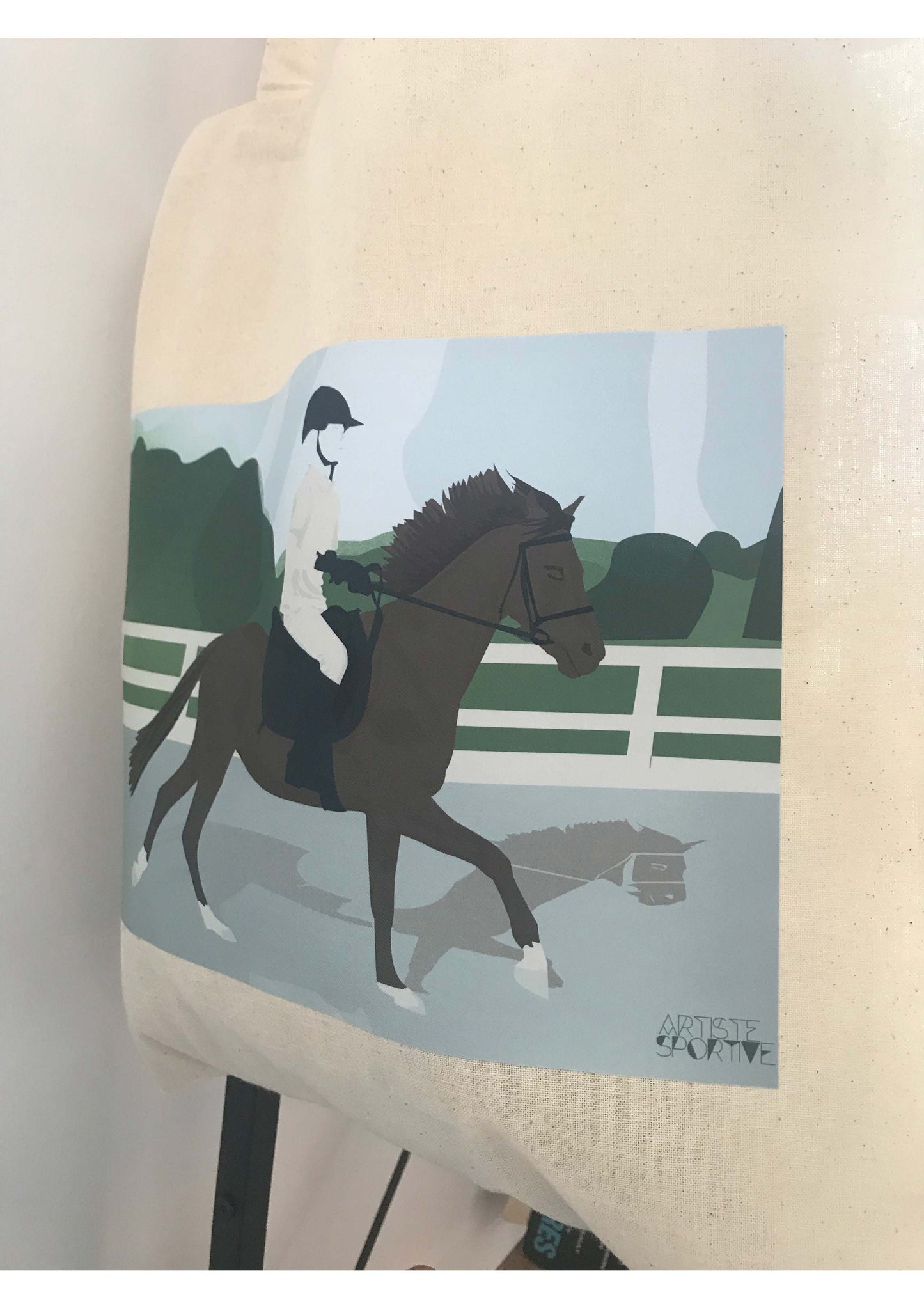 Tote bag ou sac d'équitation "Sur le cheval"