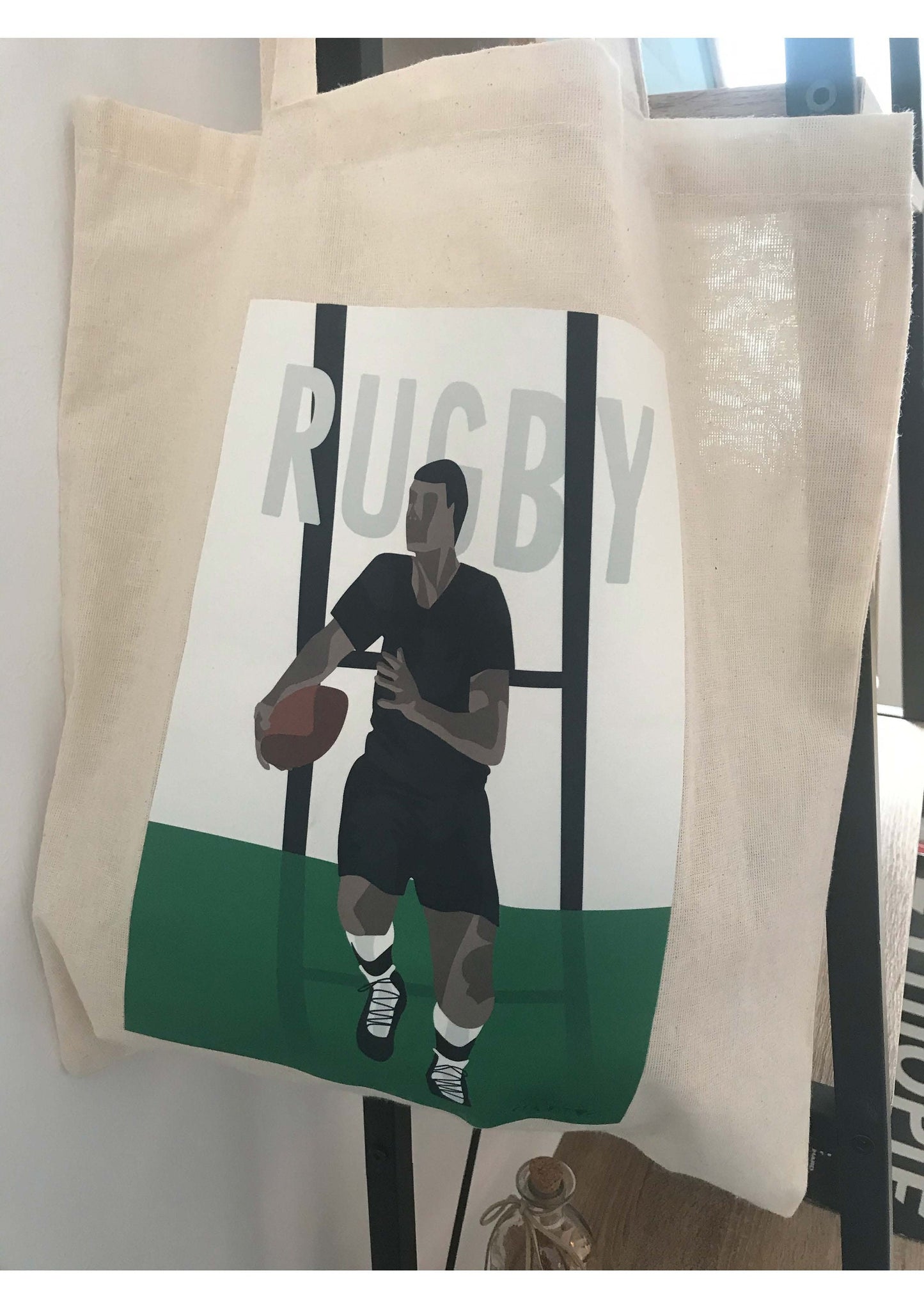 Einkaufstasche oder „Vintage Herren-Rugby“-Tasche
