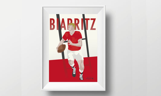 Plakat „Biarritz Rugby“.