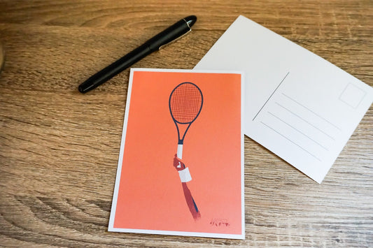 Card of a tennis racket | Tennis card | Sports Artist
