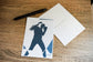 Carte de boxeuse bleu et blanc | carte boxing | Artiste Sportive
