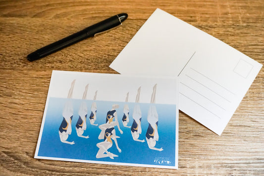 Synchronized Swimming Card | Synchronized swimming card | Sports Artist