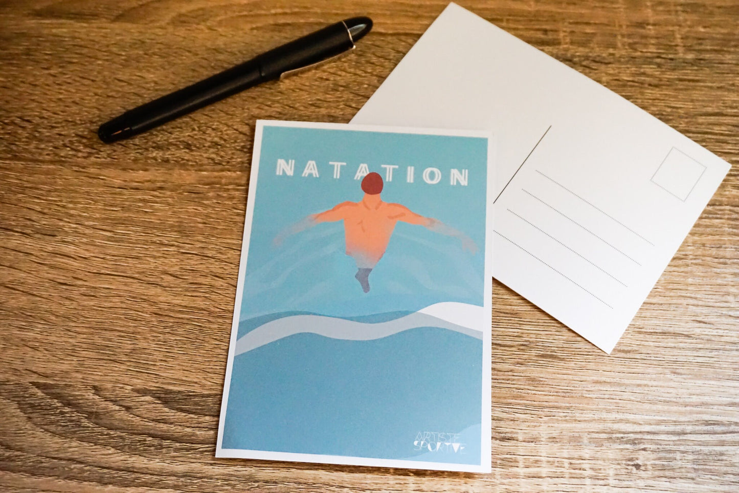 Vintage Swimming Card | Swimming card | Sports Artist 