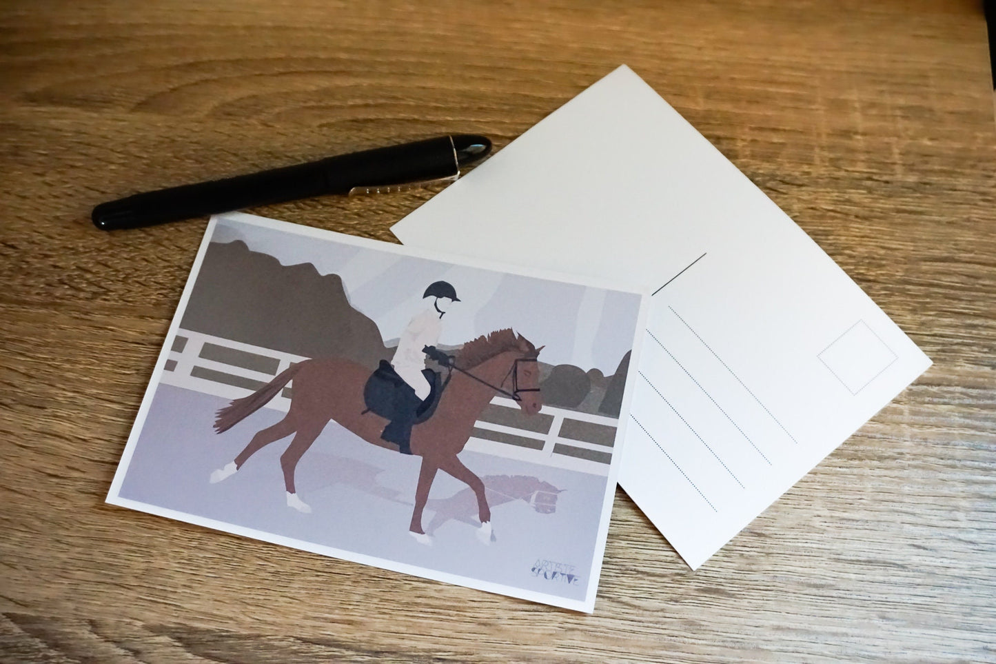 Horse riding card | Horse riding card | Sports Artist