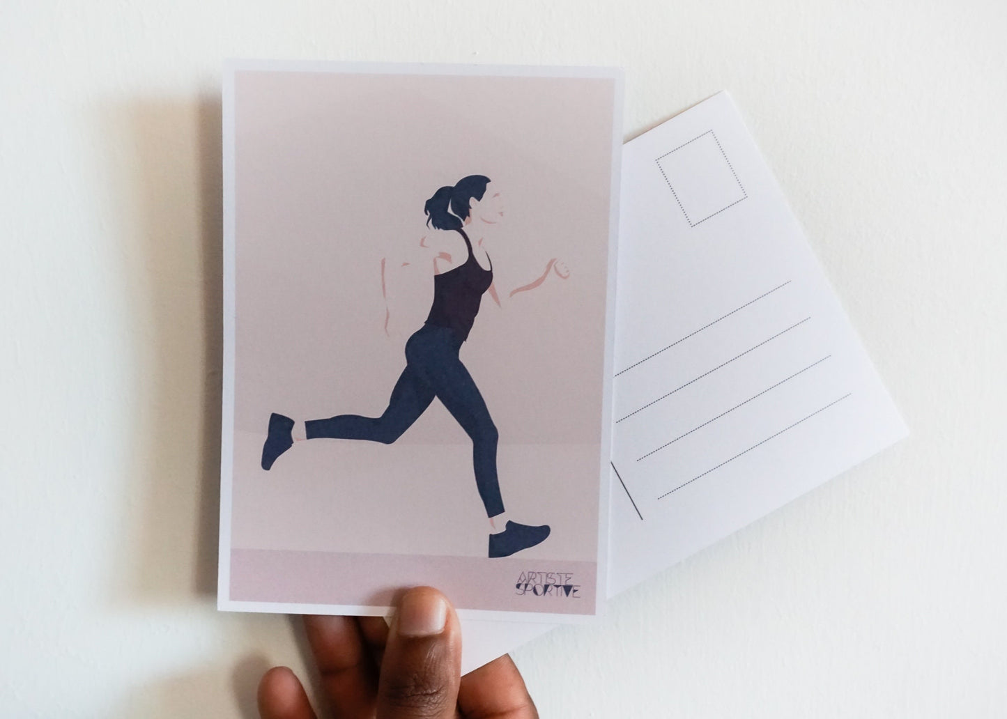 Card of a runner | Race card | Sports Artist