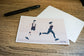 Card of a runner and a runner | Race card | Sports Artist