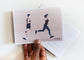 Karte eines Läufers und eines Läufers | Rennkarte | Sportkünstler