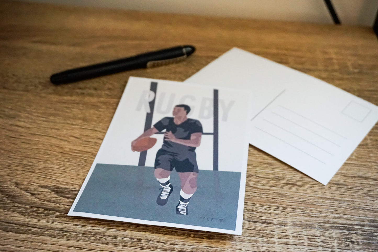 Vintage Men's Rugby Card | rugby card | Sports Artist