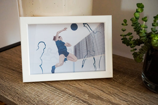 Women's Volleyball Card | Volleyball card | Sports Artist