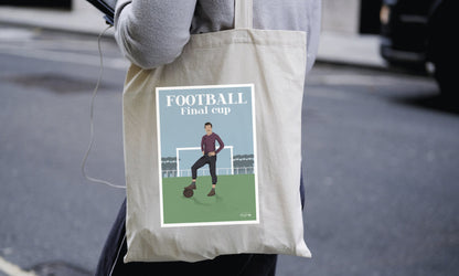 Tote bag or vintage football bag "The English Game"